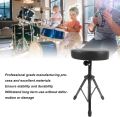 Drum Throne, Rotatable Angle Height Adjustable Three Legged Design Non Slip Bottom Drum Stool Metal Sponge Folding Portable Stable and Drum Chair for Drum Seat, Round Drum Stool, Portable Drum Throne Seat with Drum Key for Electric Drum Set Drummer Adults. 