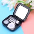 Stars Moon Contact Lens Case For Women With Mirror Kit Holder Portable Contact Lenses Box Black. 