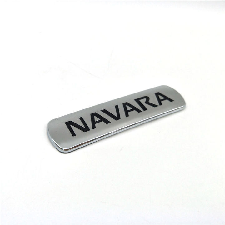 For Nissan Navara Rear Back Logo Plate Emblems Sticker Decal Frontier Pickup D21 D22 D23 D40 Side Door Chrome Nameplate