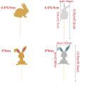 Pers Glitter Rabbit Festival Supplies Cake Pers Happy Easter Rabbit Glitter Rabbit Cupcake Easter Ornament. 