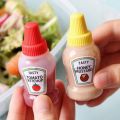 Kitchen Accessories 2Pcs for Bento Lunch Box Mini Tomato Ketchup Bottle Refillable Seasoning Storage Container Portable Sauce Salad Honey Squeeze Bottle. 