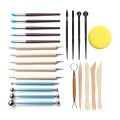 24Pcs Modeling Clay Sculpting Tools Set,Polymer Modeling Clay Sculpting Tools Rock Painting Kit for Sculpture Pottery. 