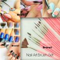 Professional Nail Art Brush Collection Of 10. 