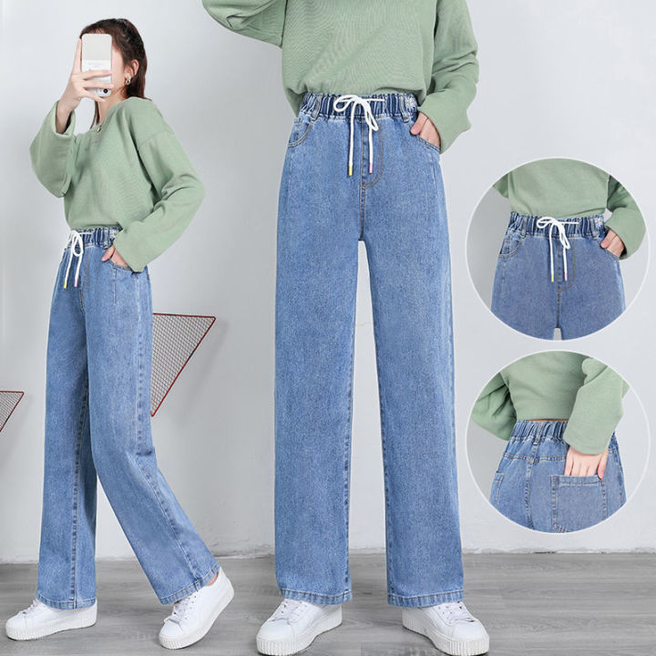 Spring%20New%20Wide-Leg%20Jeans%20for%20Junior%20and%20Senior%20High%20School%20Girls%2012%20Years%20Old%2018%20Korean%20Style%20Loose%20All-Match%20High%20Waist%20Straight%20Pants%20-%20Image%208