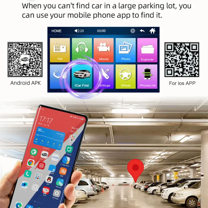 7"%201%20din%20Car%20Automotive%20Multimedia%20Video%20Player%20Bluetooth5.0%20USB2.0%20TF%20FM%20Autoradio%20MP5%20Player%20HD%20Reversing%20Camera%20-%20Image%205