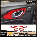 wall stickers ABS Car Interior Door Handle Panel Decoration Cover Trim Stickers For Jeep Compass 2021 2022 Car Accessories Styling. 