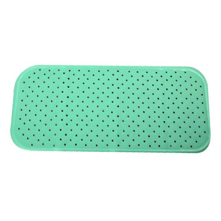 bath mat |Anti slip Natural Rubber- Large - 96 X 34cm / Shower Mat, Antimicrobial and machine washable with drain holes and suction cups