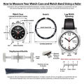 Watch Clasp Replacement Stainless Steel Stable Connection Folding Watch Clasp 22mm Push Button for Repair Shop for Watch Repairman. 