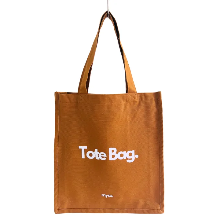 Heavy Duty Brown Eco Friendly Large Canvas Tote Bag with Zipper - 37cm (L) * 7.5cm (W) * 41cm (H) - Holds up to 15kg