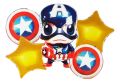 5 Pcs Captain America Foil Balloon Pack - Themed Birthday Party Balloons for Kids - Party Decorations Super Heo Avengers Captain America Design. 