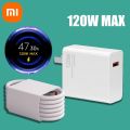 Turbo Charger 120W Super Fast Hyper Charge Adapter for Redmi 12C Note 11-14 Pro Plus Mi 15/14/13/11T F6/F7/X7 Pro. 