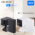 Ezviz CB2 Kit 3MP/2K 4G Sim Based Mini CCTV Camera Indoor Battery Wi-Fi Mini Camera | with 5200mAh Power Partner | IR Night Vision | Two Way Talk | Human Detection | TIME - LAPSE Recordings | Always-On Video Mode | Magnetic Base | 512 GB Local Storage. 