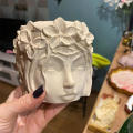 Creative New Beautifull 3d Girl Cement Vase Mould Diy Concrete Flower Pot Silicone Planter Molds Garden Decorating. 