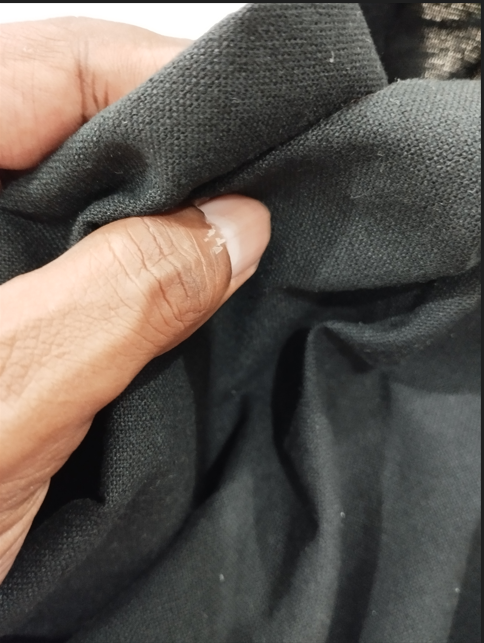 Handloom Plain Cotton Fabric - Black Color | Daraz.lk