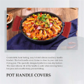 Thickened Silicone Pan Handle Cover Insulation Cover Pan Ear Clip Cast Iron Pan Frying Pan Wok Handle Holder,Red,6PCS. 