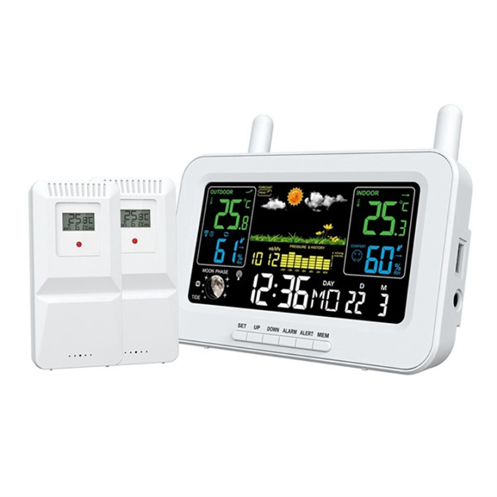 Digital Weather Scanner Multi-Function Color Screen Digital Weather Station Weather Station ...