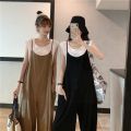 Vest Wide Leg Loose over plus Size + One-Piece Trousers Fat MM Women's Suspenders Summer Jin Two-Piece Set 2-300 Suit. 