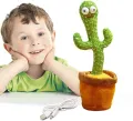 Rechargeable Dancing Singing Talking Cactus Plush Toy Electric 120 Songs Dance And Twist Luminous Recording Learning To Speak Lighting Tongue - Dancing Cactus toy plant. 