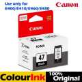 Canon PG 47 Black Cartridge - Genuine Canon Ink Cartridge - Printer Ink Replacement. 