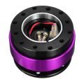 Universal Aluminum 6 Hole Car Auto Quick Release Steering Wheel Snap Off Hub Adapter Boss Kit（Purple）. 
