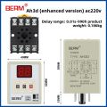 BEMAH3D Digital Time Relay AH3D-D3 Time Controller 24V 220V Power-On Delay. 