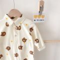 Casual Cute Bear Autumn Baby Boys Girls Rompers Long Sleeve Infants Clothing Unisex. 