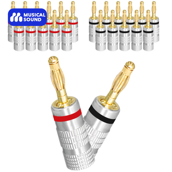Musical Sound Speaker Plugs Audio Banana Connector for Speaker Wire ...