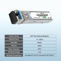 Optical Fiber Module, 10G SFP + LC, Single, 10km, 1310nm, Compatible with INTEL, Cisco, Mikrotik, Huawei, Extreme Switch. 