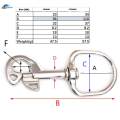 96/110mm Swivel Eye Bolt Snap Hook Single Ended Clips 316 Stainless Steel Buckle 110mm. 