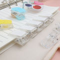 1/5/10Pcs Cute Tape Folder Paper Clip Memo Clip Transparent Acrylic Stationery Storage Clip Data File Documents Organizer. 
