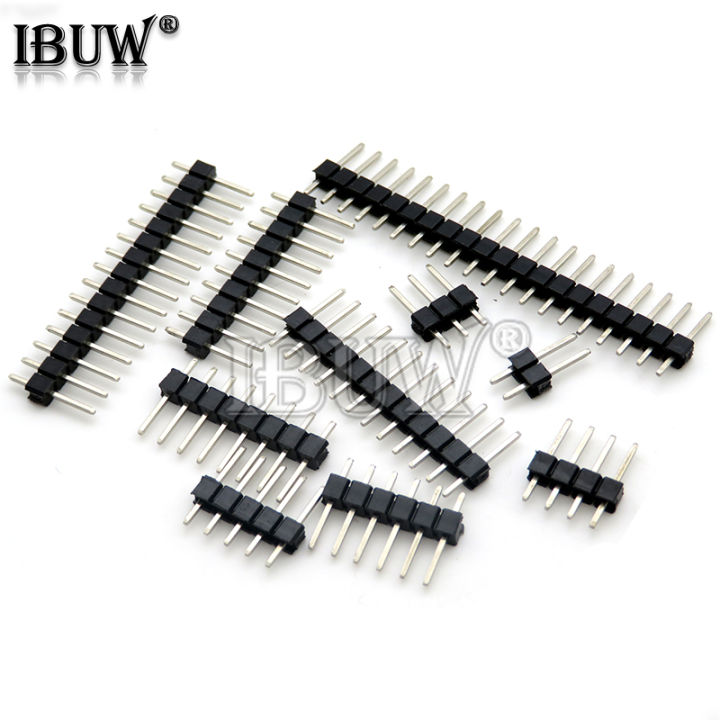 2.54mm Single Row Male 2~40P Breakaway Board Pin Header Connector Strip ...