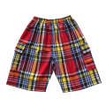 New Unisex Casual Cotton Shorts with Side Pockets in Plaid/Checkered Pattern. 