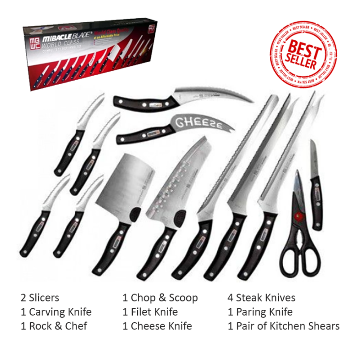 13Pcs Miracle Blade World Class  Knife Set