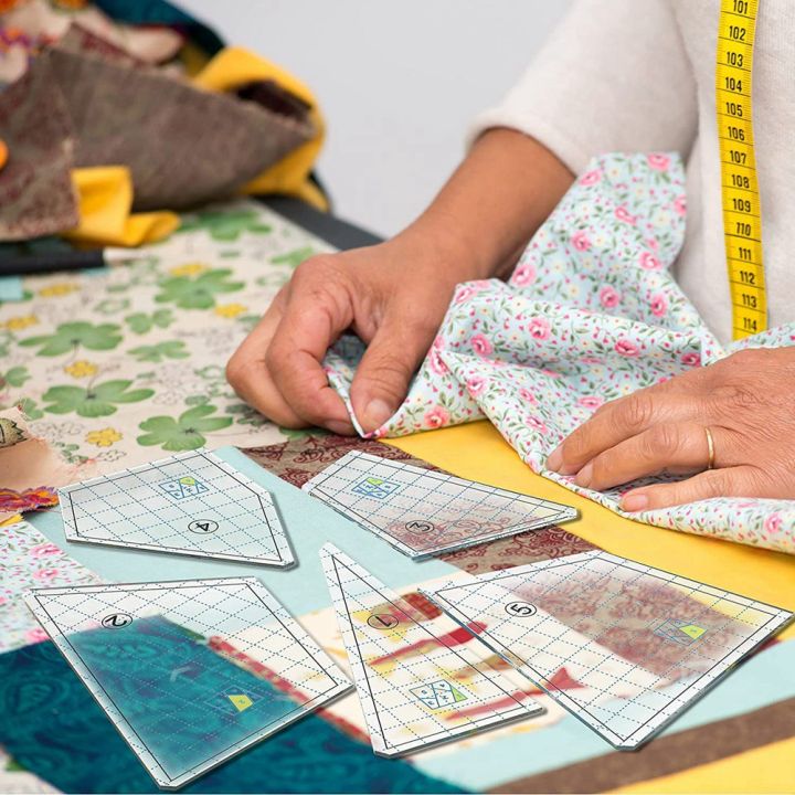 5%20Pieces%20Quilting%20Template%20Set%20Sewing%20Machine%20Ruler%20Hand%20Patchwork%20-%20Image%204