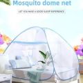 Foldable Mosquito Net (6×5ft) 180*200 One Side Zipper With Bottom Layer Net (White/Blue/Pink). 