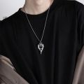 Gift Glow In The Dark Wolf Pendant Necklace Punk Hiphop Animal Sweater Chain Luminous Vintage Glowing Necklace Men Boy. 