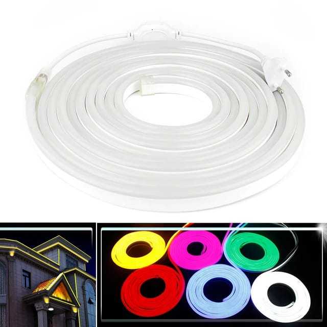 220V 5m Flexible Silicone Neon LED Light Strip Set, 2835, Low Voltage, 220V, 6x12, Integrated Form, Linear Flexible Light Strip