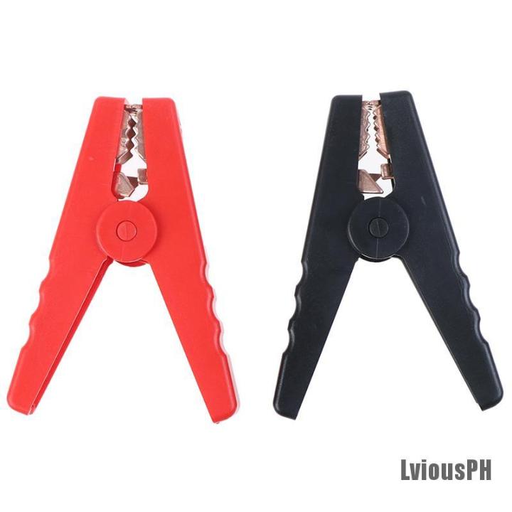 [LviousPH] 2Pcs large 100a crocodile alligator clips car battery chargers insulated clamp