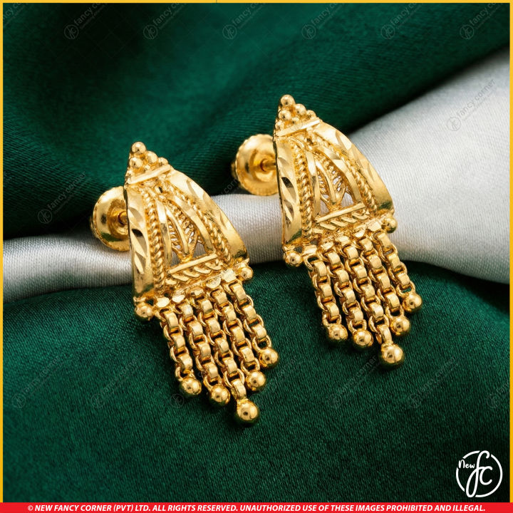 Praveena Gold Plated Traditional Drop Earrings for Women – Guaranteed Long-Lasting Polish Ethnic Jewelry