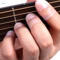 4x Silicone Guitar Finger Guards for Guitar Beginner Stringed Instruments , Clear, XS. 