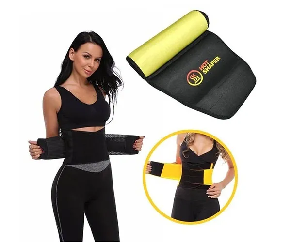 Hot Shaper Belt Slimming Waist Trainer, Adjustable Tummy Trimmer Shapewear for Men and Women, Ideal for Weight Loss and Fitness