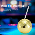 Disco Ball Drinking Balls Cups Cocktail Party Novelty Fun With Straw Round Party. 