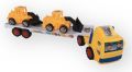 2 PCS Backhoe Carrier Vehicle Truck Toy, Friction Movement Truck Toy, Manual Function, Able To Load And Unload This Backhoes, The Best Gifts For Your Kids.. 