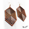 Teak wood color Earrings, Wooden Earring, Gifts , Birthday, Anniversary. 