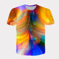 Men Colo T shirt 3D the vision printed T-shirt summer round neck casual clothing comfortable clothing women personality tee tops. 