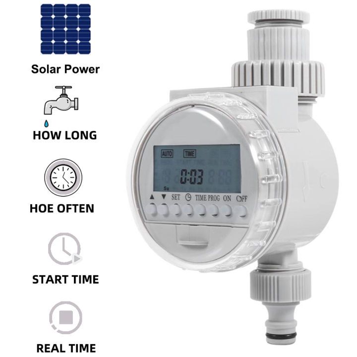 1pc Solar Powered Watering Timer Garden Drip Irrigation Greenhouse ...