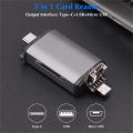 GOOJODOQ Card Reader Micro USB 2.0 Type C to SD Micro SD TF Adapter Accessories OTG Cardreader Smart Memory SD With Rope. 