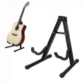 Folding A-Frame Stand for Acoustic and Electric Guitars with Secure Lock V-Shape Portable Guitar Stand - Mandolin Stand, Ukulele Stand, Violin Stand. 