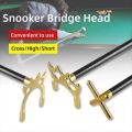 Professional Portable Snooker Bridge Head With Rubber Sleeves Metal Cue Rest Pool Cue Stick. 