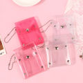 Fashion Glitter Transparent Coin Purse PVC Photo Card Wallet For Girls Clear Mini Hasp Change Pouch Keychain Ubest. 